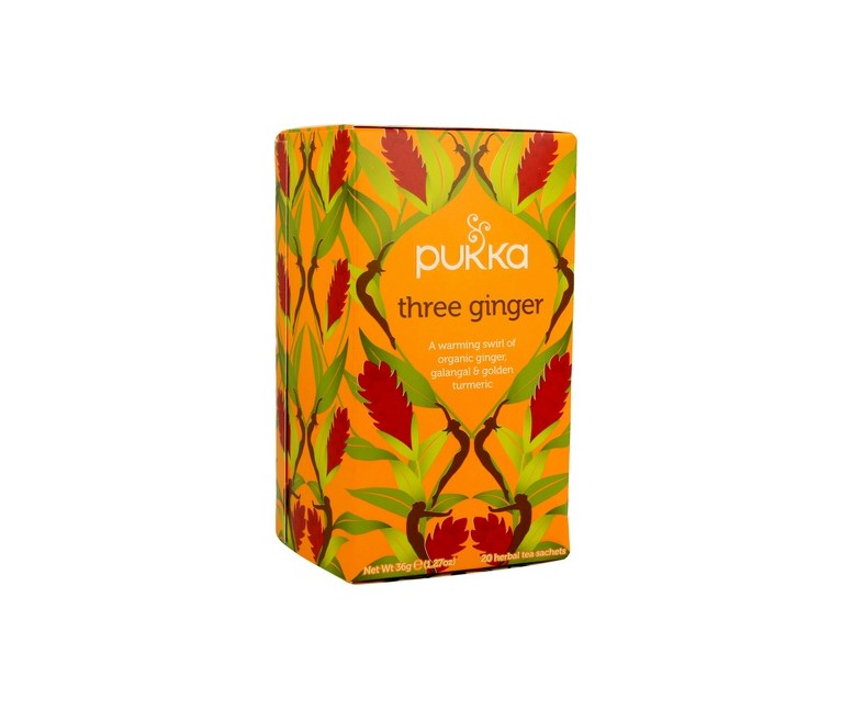 Infusión Tres Jengibres (Three Ginger) 20 bolsitas infusoras Pukka