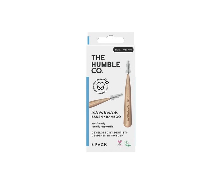 Cepillo interdental - medida 3/0,6 azul 6 unidades The Humble Co.