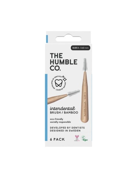 Cepillo interdental - medida 3/0,6 azul 6 unidades The Humble Co.