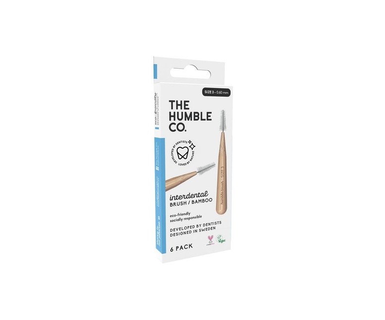 Cepillo interdental - medida 3/0,6 azul 6 unidades The Humble Co.