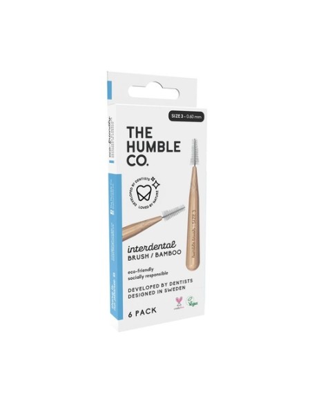 Cepillo interdental - medida 3/0,6 azul 6 unidades The Humble Co.