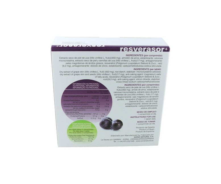Resverasor Plus 28 comprimidos Soria Natural