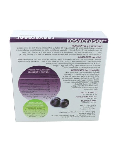 Resverasor Plus 28 comprimidos Soria Natural
