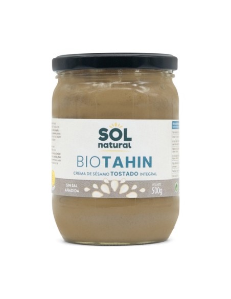 Tahín tostado grande Bio 500 g Sol Natural