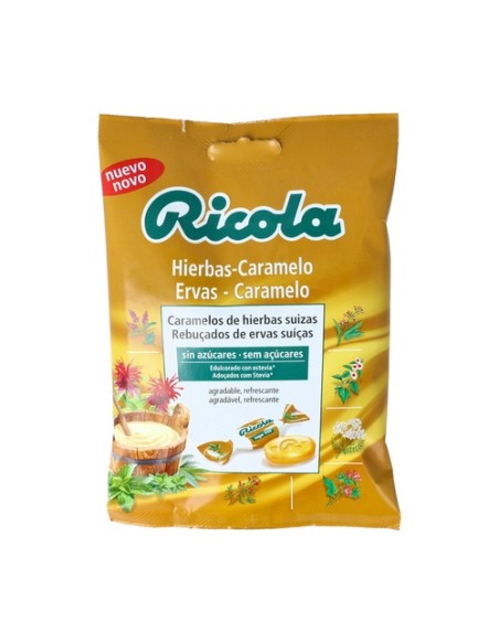 Caramelos Ricola Hierbas Suizas y Caramelo 70 g Ricola