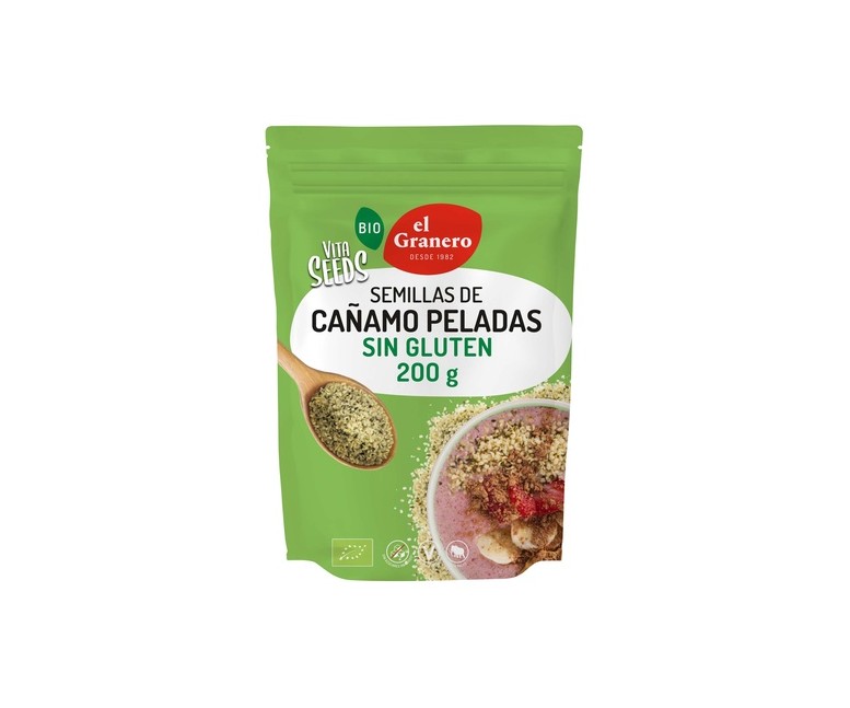 Vitaseeds semillas molidas de cáñamo peladas sin gluten Bio 200 g El Granero Integral