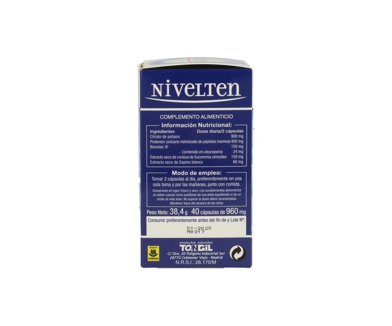 Nivelten 40 cápsulas de 960mg Tongil