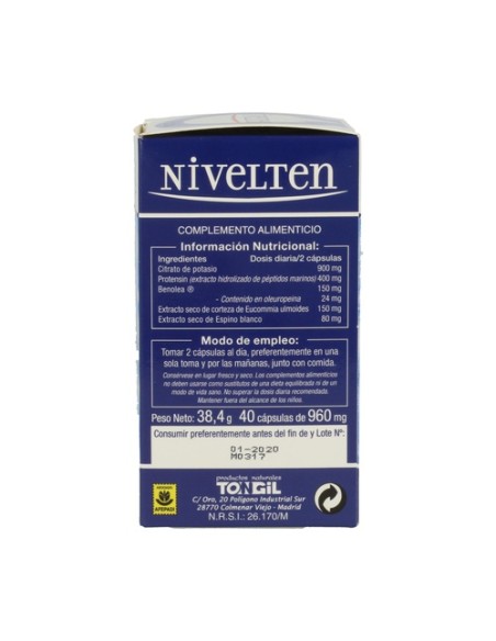 Nivelten 40 cápsulas de 960mg Tongil