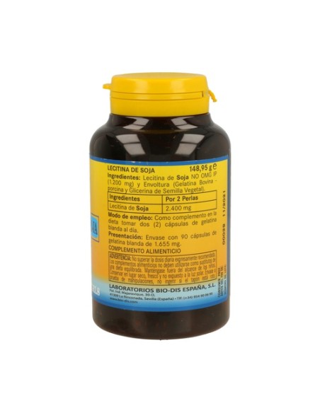 Lecitina De Soja 90 perlas de 1200mg Nature Essential