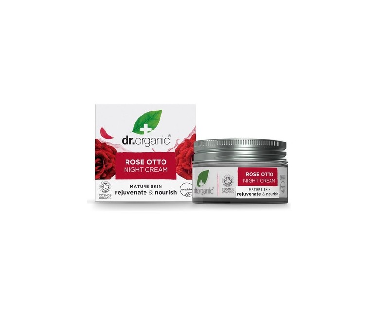 Crema de noche Rosa Damascena - piel madura 50 ml de crema Dr. Organic