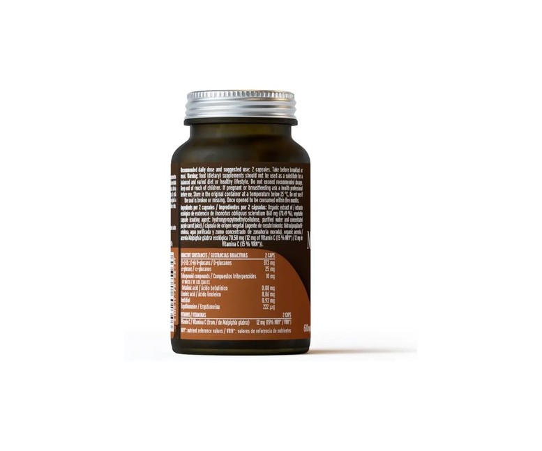 Mico-chaga extracto puro Eco de chaga 70 cápsulas de 610mg Hifas da Terra