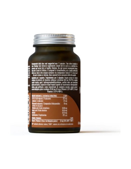 Mico-chaga extracto puro Eco de chaga 70 cápsulas de 610mg Hifas da Terra
