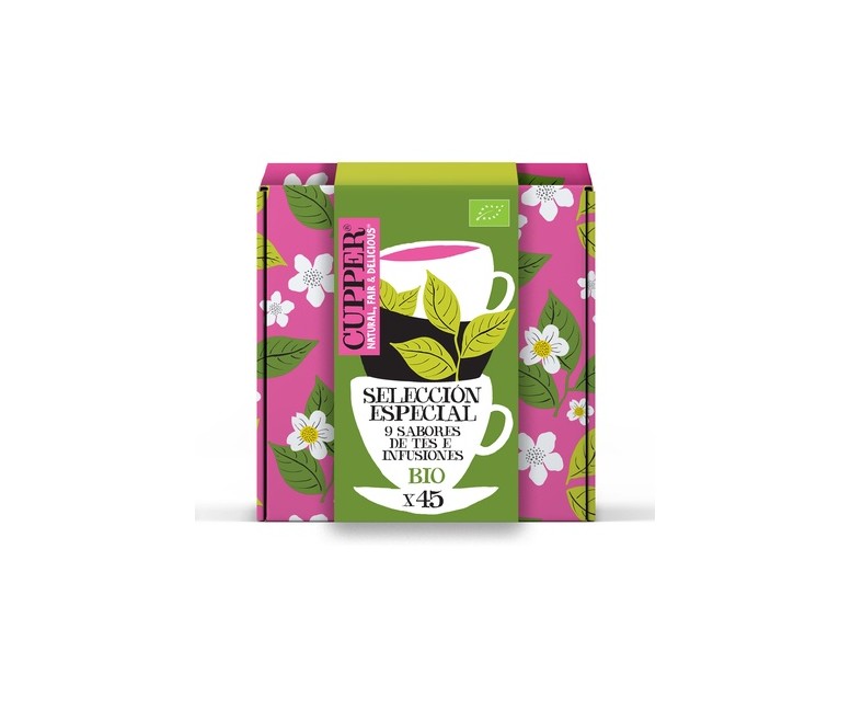 Selección especial infusiones 9 tipos Bio 45 bolsitas infusoras Cupper