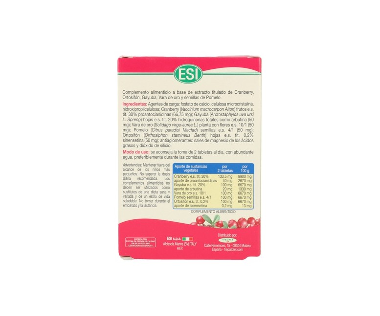 Cranberry cyst 30 comprimidos ESI