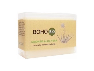 Jabón de aloe vera con miel y karité Bio