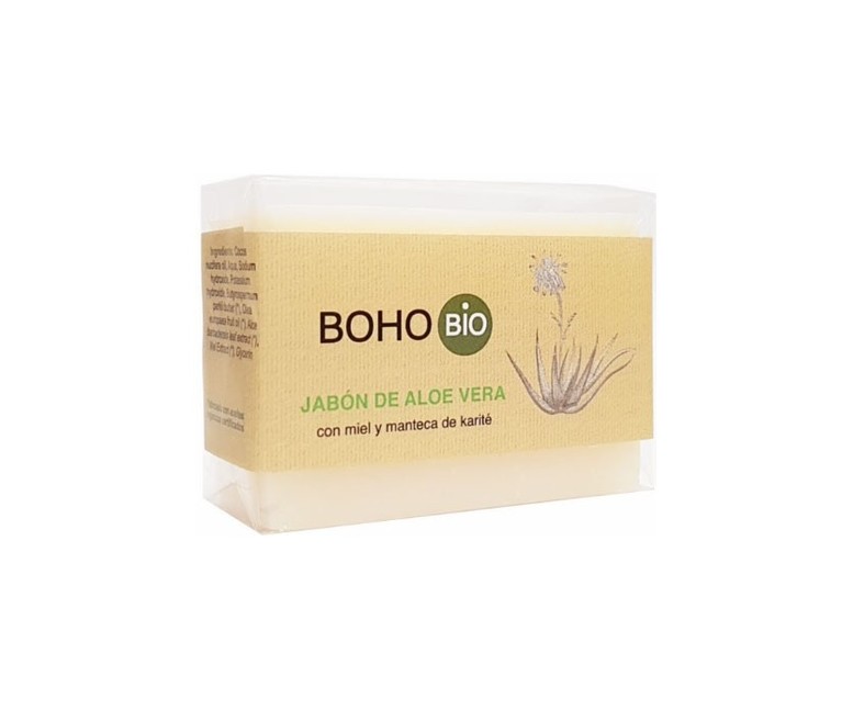 Jabón de aloe vera con miel y karité Bio 100 g Boho