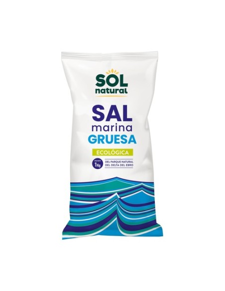 Sal marina gruesa Delta del Ebro Bio 1 kg Sol Natural