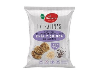 Extrafinas tortitas de arroz integral, chia y quinoa sin...