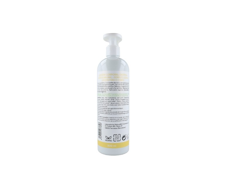 Loción Corporal Exótica Vainilla y Coco Bio 500 ml NaturaBIO Cosmetics