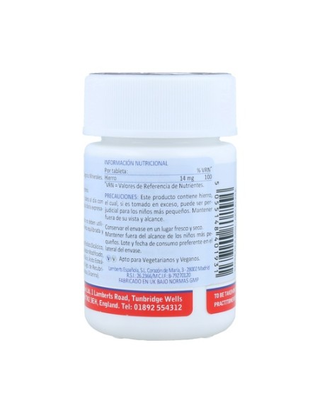 Hierro como citrato 100 tabletas de 14mg Lamberts