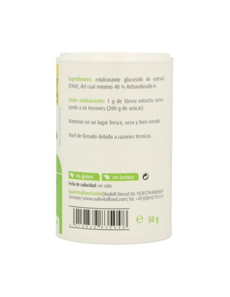 Stevia Polvo 50 g Raab