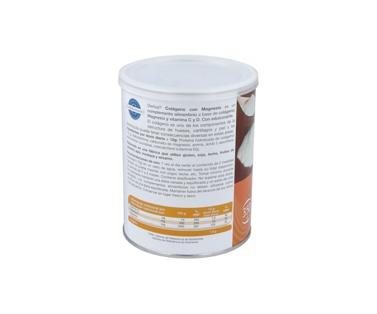 Colageno magnesio vitamina C y D 350 g de polvo Dietisa
