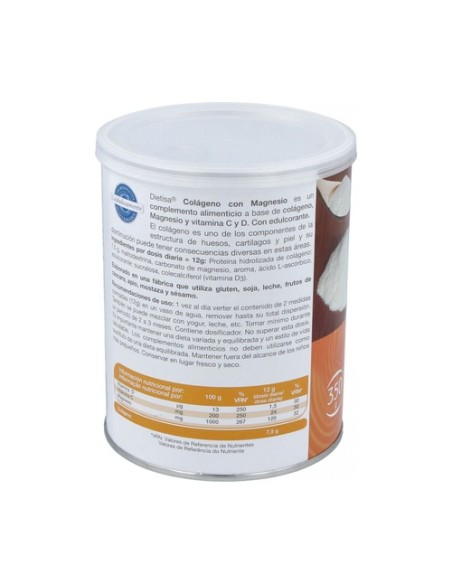 Colageno magnesio vitamina C y D 350 g de polvo Dietisa