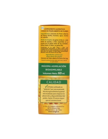 Apicol polen de flores 60 ml (Vainilla) Tongil