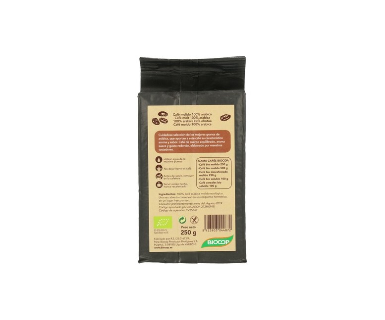 Café Molido 100% Arábica 250 g Biocop