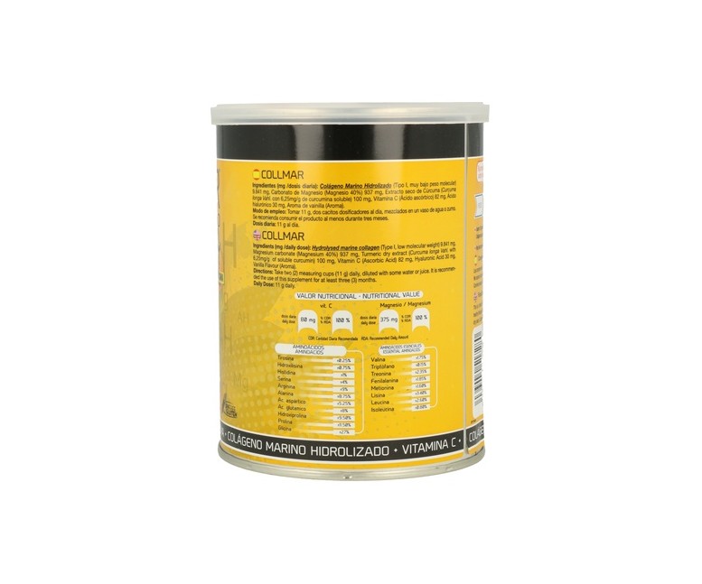 Collmar Magnesio + Cúrcuma (Sabor Vainilla) 300 g de polvo (Vainilla) Drasanvi