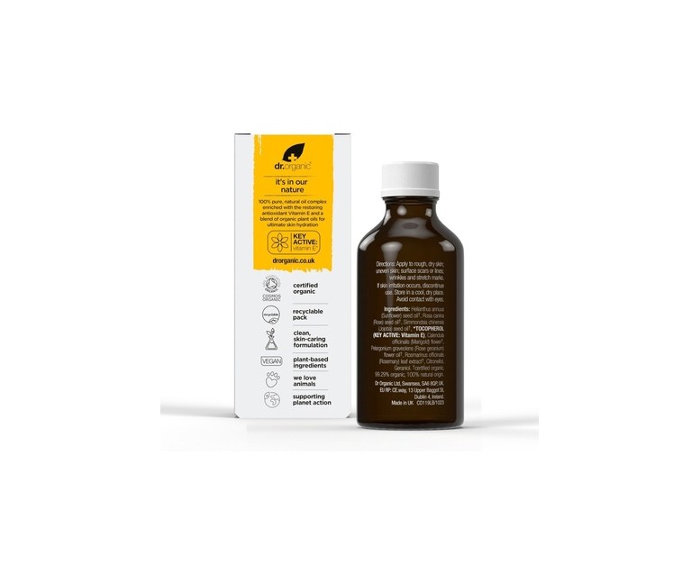 Complejo de aceite puro de vitamina E - Antioxidante 50 ml de aceite Dr. Organic