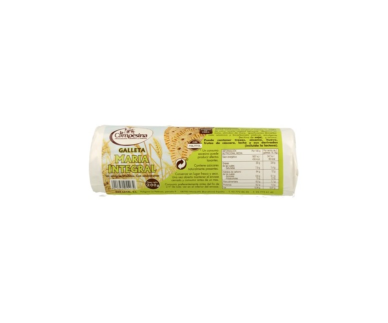 Galleta María sin Azúcar 200 g La Campesina