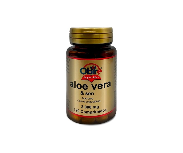 Aloe vera con sen 120 comprimidos de 2000mg Obire