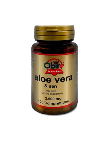 Aloe vera con sen 120 comprimidos de 2000mg Obire