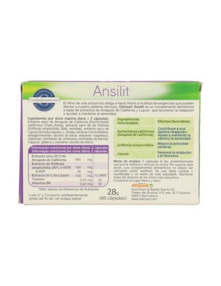 Ansilit 60 cápsulas Dietisa