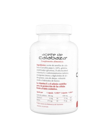 Aceite de Calabaza+Selenio+Vitamina E 180 cápsulas Plantis