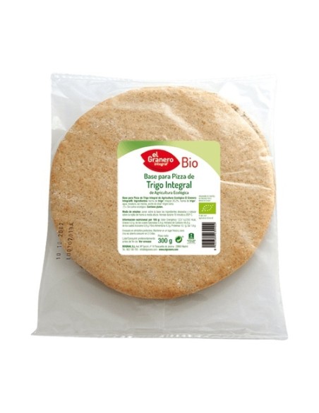 Bases de trigo integral para pizza bio 300 g de crema El Granero Integral