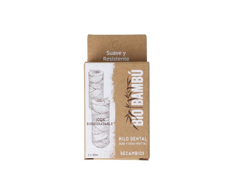 Recambio Hilo Dental de Seda Natural 2x30m 2 unidades BioBambú