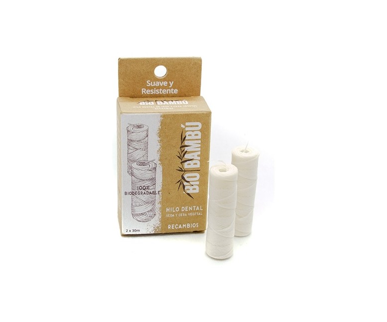 Recambio Hilo Dental de Seda Natural 2x30m 2 unidades BioBambú