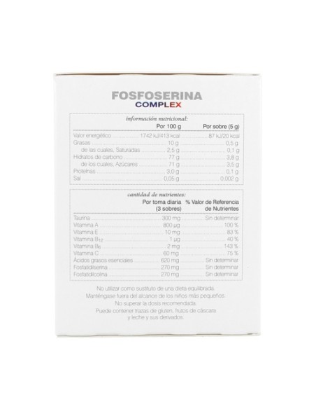 Fosfoserina complex plus 28 sobres de 5g Soria Natural
