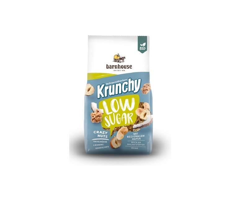 Muesli krunchy frutos secos bajo en azúcar bio 375 g Barnhouse