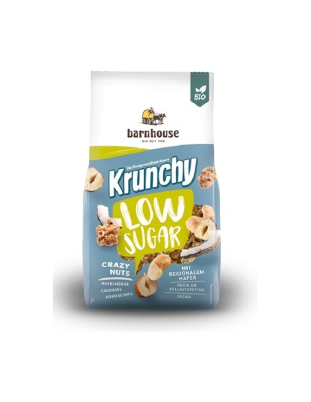 Muesli krunchy frutos secos bajo en azúcar bio 375 g Barnhouse