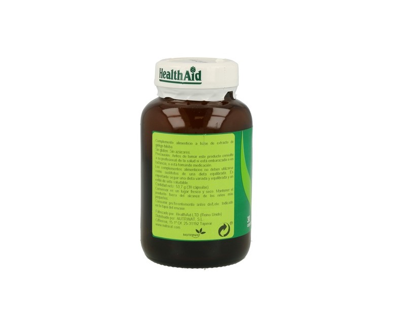 Ginkgo Biloba 30 cápsulas de 5000mg Health Aid
