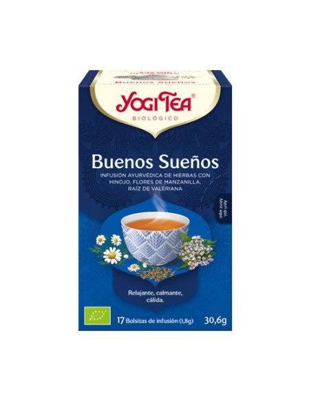 Infusión ayurvédica Buenos Sueños 17 bolsitas infusoras de 1.8g Yogi Tea