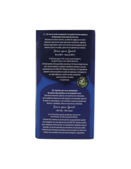 Infusión ayurvédica Buenos Sueños 17 bolsitas infusoras de 1.8g Yogi Tea