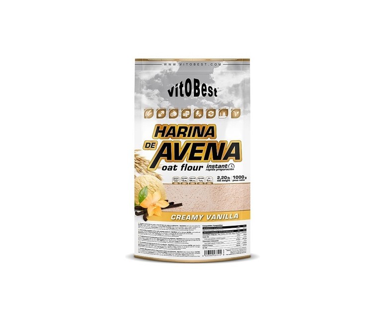 Harina de avena vainilla 1 kg de polvo (Vainilla) VIT.O.BEST