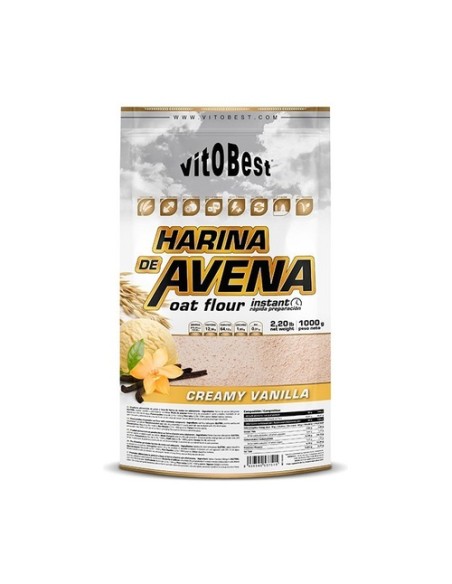 Harina de avena vainilla 1 kg de polvo (Vainilla) VIT.O.BEST