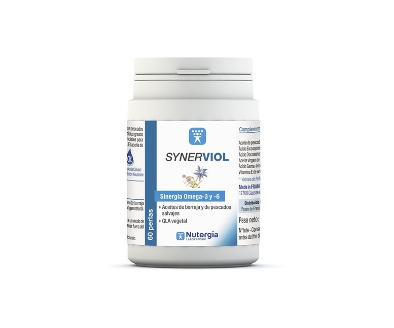 Synerviol sinergia de omega 3 y 6 60 perlas Nutergia