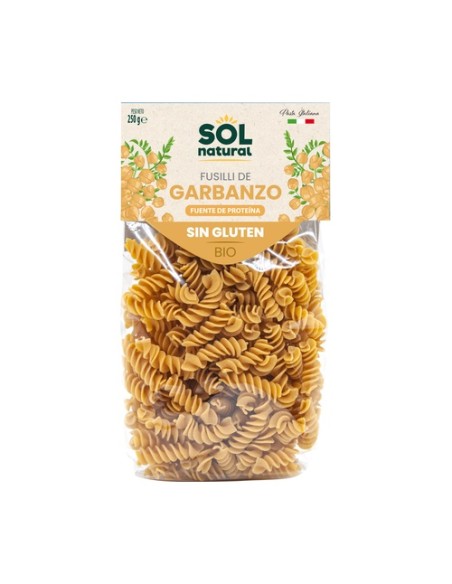 Fusilli de garbanzo sin gluten Bio 300 g Sol Natural