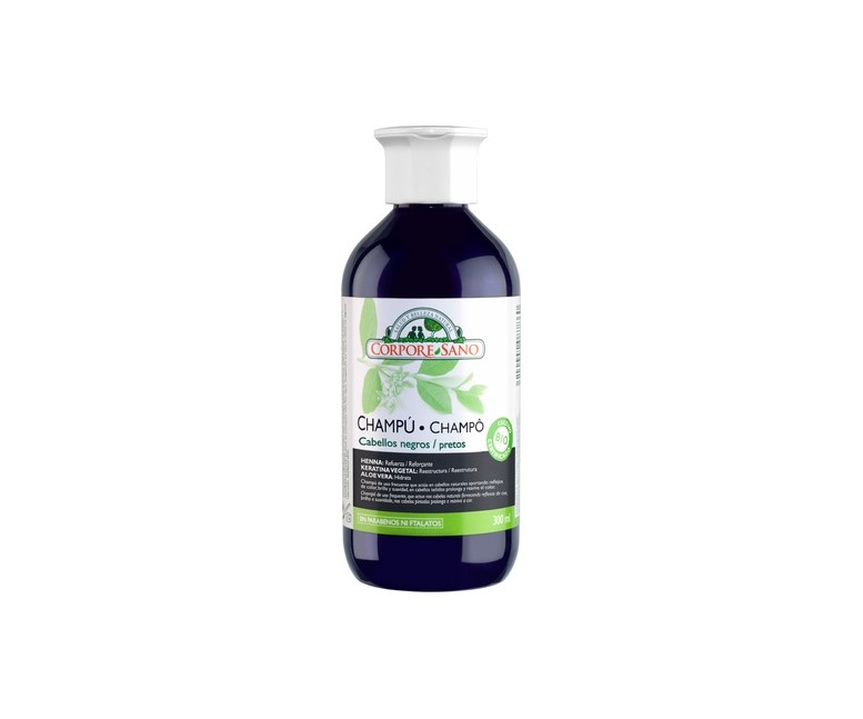 Champú Henna Palo Campeche Negro 300 ml de gel Corpore Sano